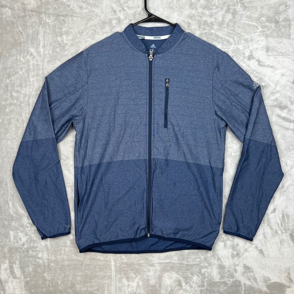 Adidas ClimaCool Full Zip Lightweight Jacket Blue Heathered Size S‎ Men's